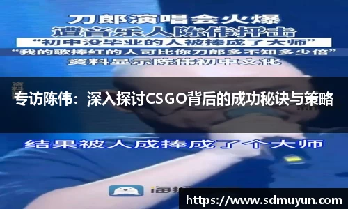专访陈伟：深入探讨CSGO背后的成功秘诀与策略